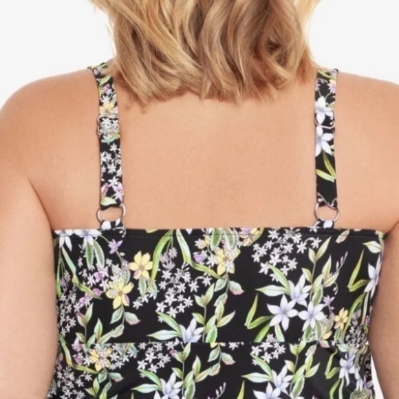 SWIM SOLUTIONS Multi Color Full Ruffled Prairie Dance One Piece Swimsuit - Picture 5 of 10